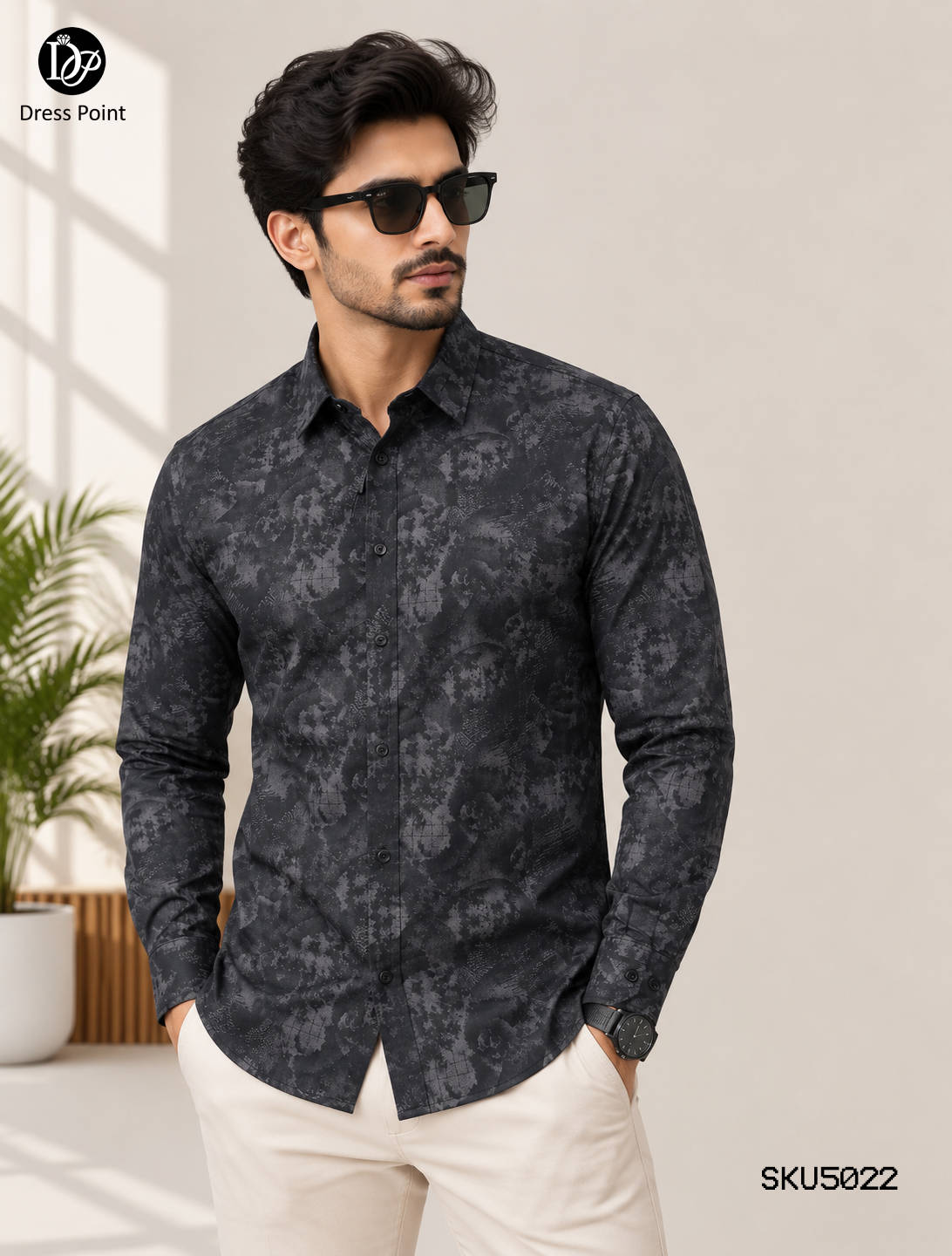 Casual full-sleeve shirt, dark coffee